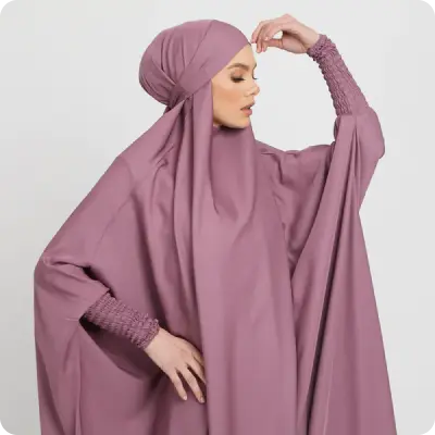 Tek Parça Namaz Elbisesi - Gül Kurusu