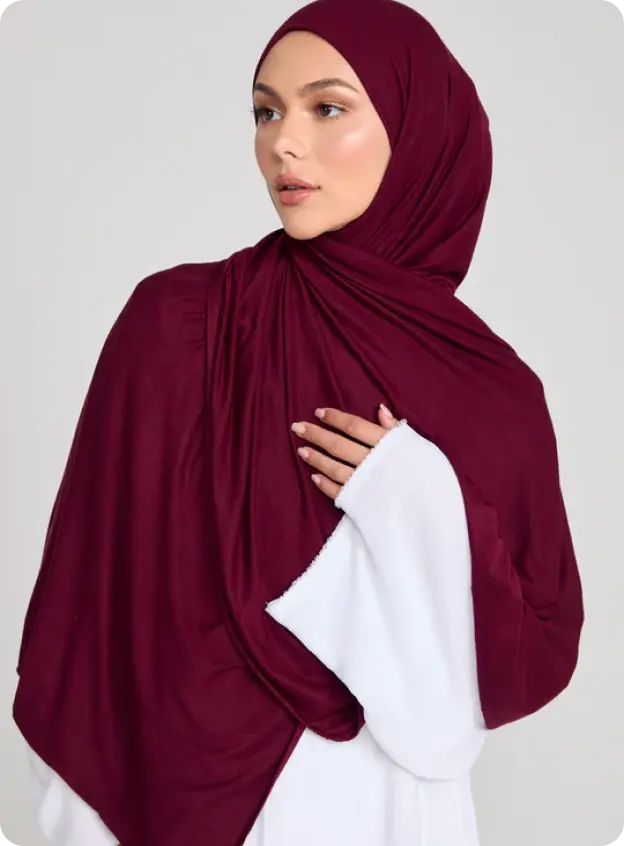 Premium Jarse Şal - Bordo