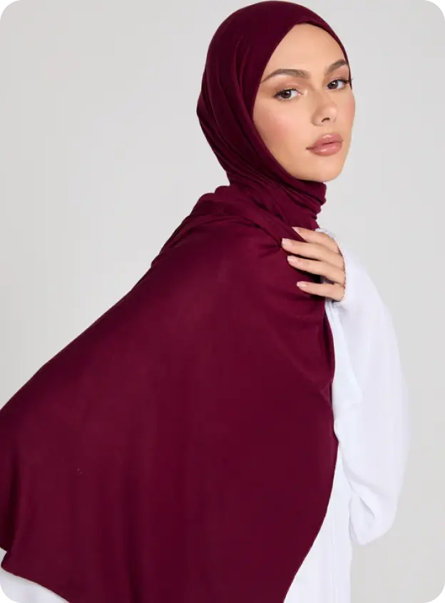 Premium Jarse Şal - Bordo